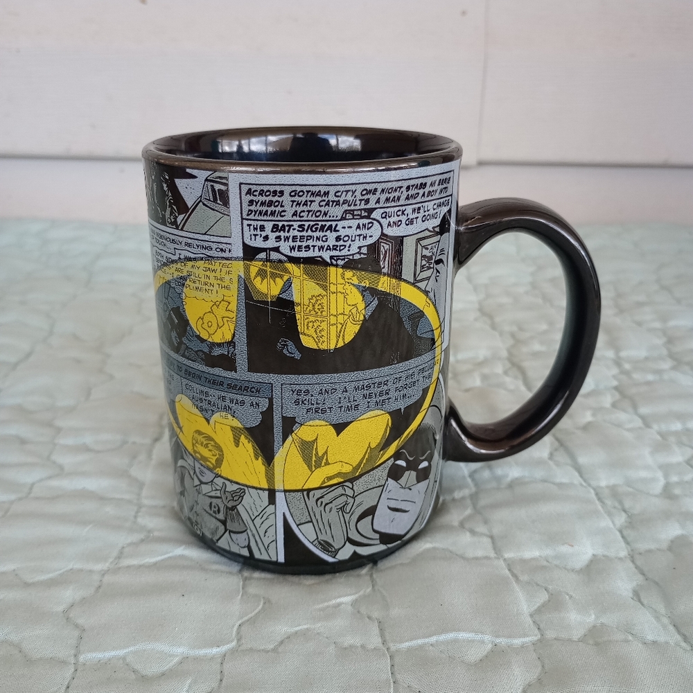 Zak! Batman Comic Book Oversized Coffee Mug DC Comics Large Ceramic Logo 16oz